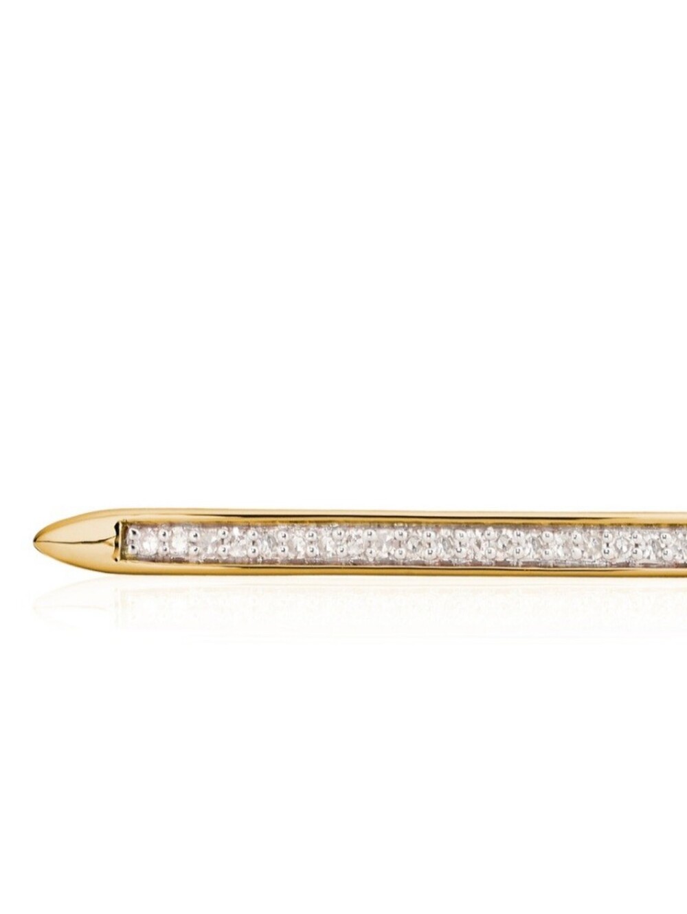 Monica Vinader Skinny Stacking Ring - 18k Gold Vermeil & Diamond - Size 7.5 - Picture 2 of 14